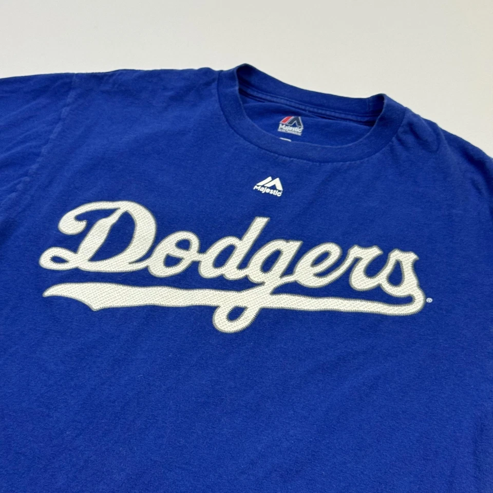 Majestic Los Angeles Dodgers Camisa Para Hombres M Azul MLB Béisbol Kershaw #22 Camiseta Foto 2 de 4