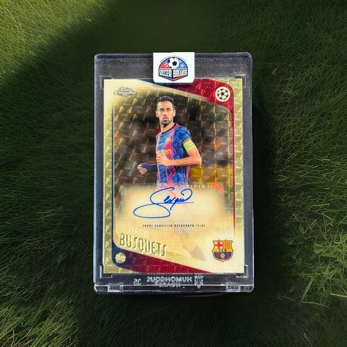 2025-26 Topps Chrome UCC Barcelona Sergio Busquets Auto Superfractor 1/1