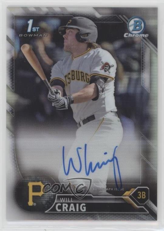 2016 Bowman Draft Chrome Pick Refractor 392/499 Will Craig #CDA-WC Auto 0l9t
