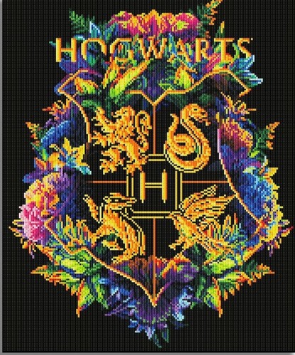 Diamond Painting Art Kit Harry Potter Hogwarts Crest Symbol New