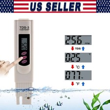 Handheld Water Quality Hardness Purity Digital LCD Meter 0-9990 PPM TDS TDS-3
