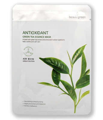 8809389030675 BeauuGreen Antioxidant Green Tea Essence Mask antyoksydacyjna mase