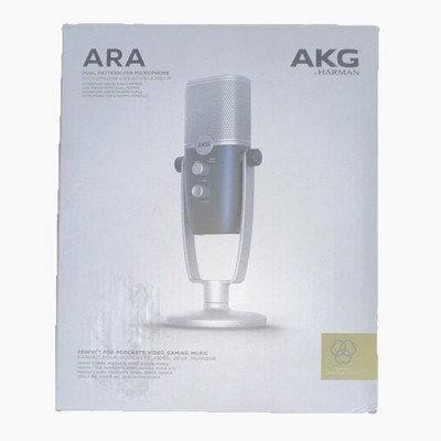 AKG Ara Dual Pattern USB Condenser Microphone for Podcasts, Video, Gaming, Music