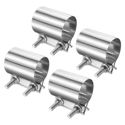 4pcs 2.4'' Stainless Steel Exhaust Tapes for Car Hoses