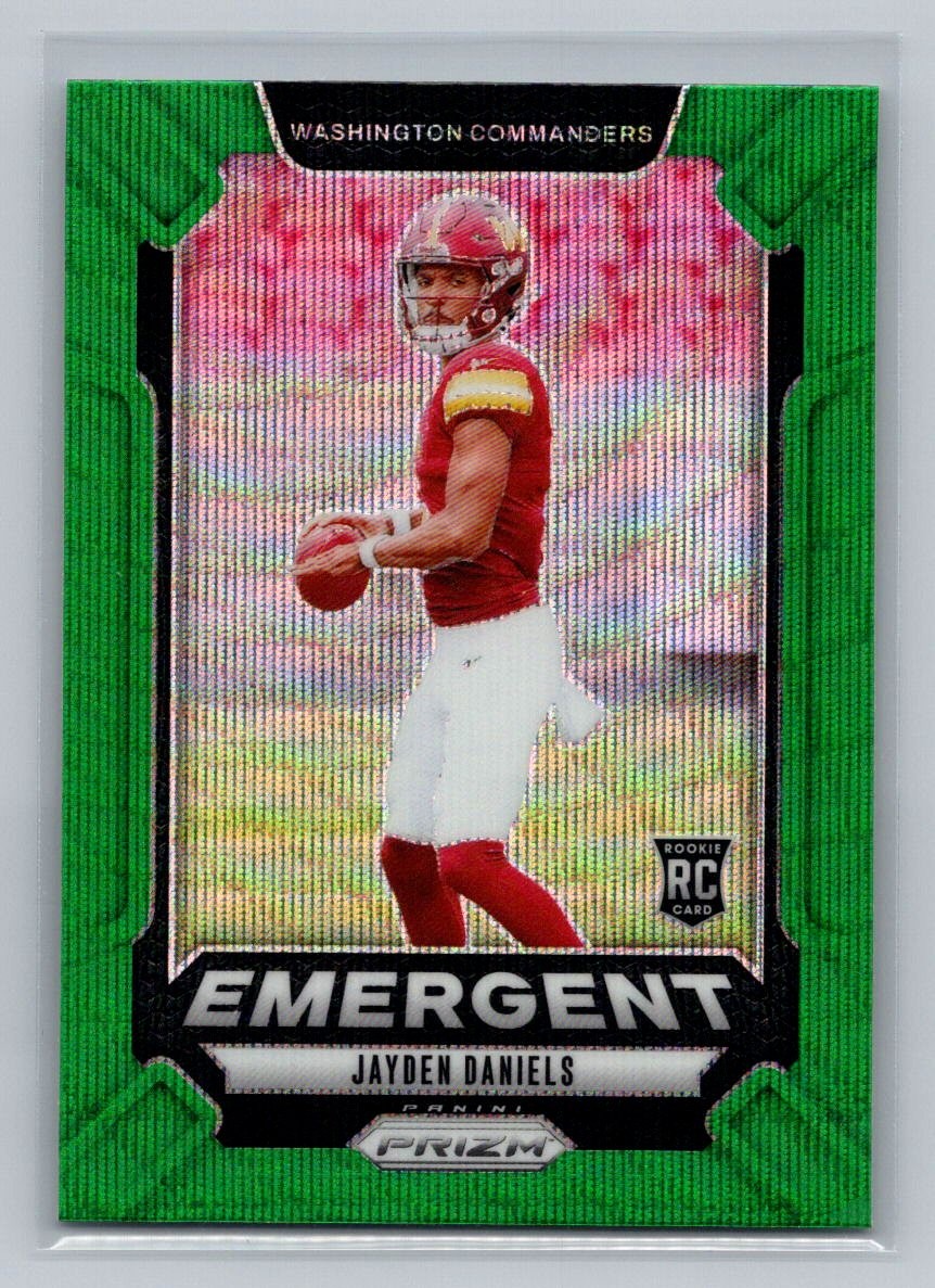 2024 Panini Prizm #2 Jayden Daniels Emergent Green Wave Prizm
