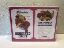 Vintage 27 Piece LeeWards SEQUINED FRUITS Christmas Kit Complete-Sealed Unused-