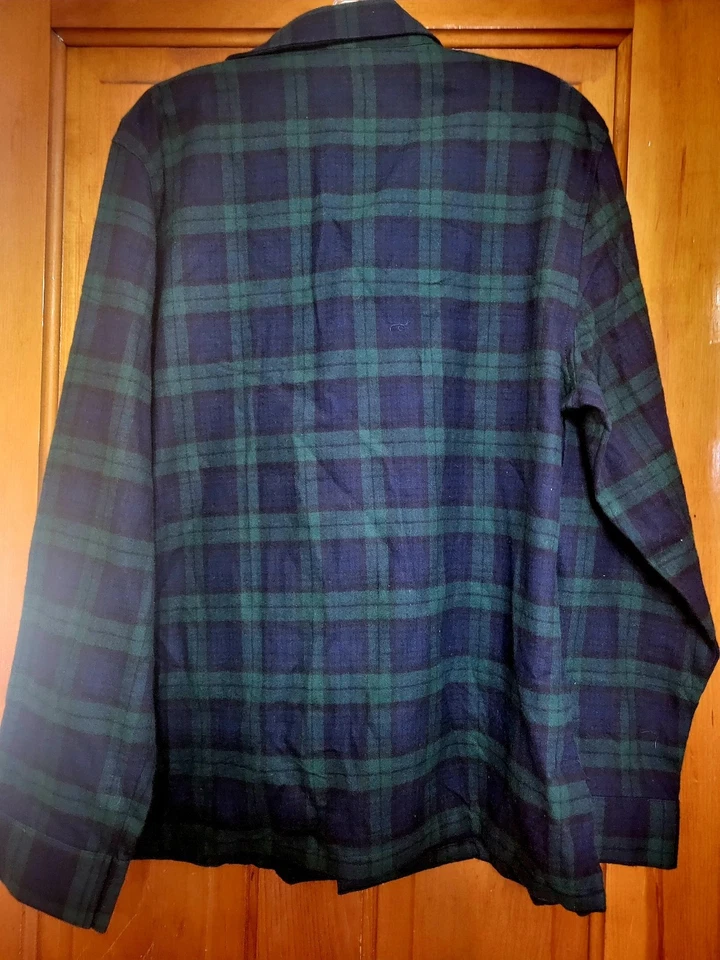 NUEVO CON ETIQUETAS L.L. Pijama de franela de algodón a cuadros negro Bean para hombre M Foto 4 de 4