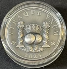 2023 2 Oz .999 Silver Mexican Columnario Tribute UHR Antiqued Silver Medal Coin!