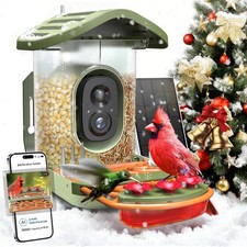 Rayki Smart Bird Feeder with Camera Solar Powered, 2k Hd Live Video