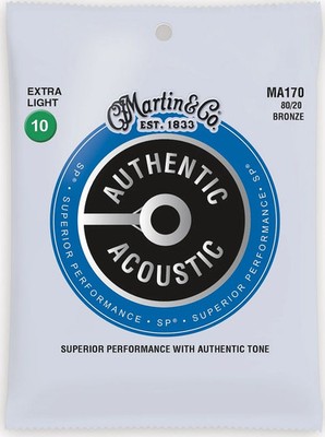 Martin Strings, 80/20 Bronze,Extra Light 10