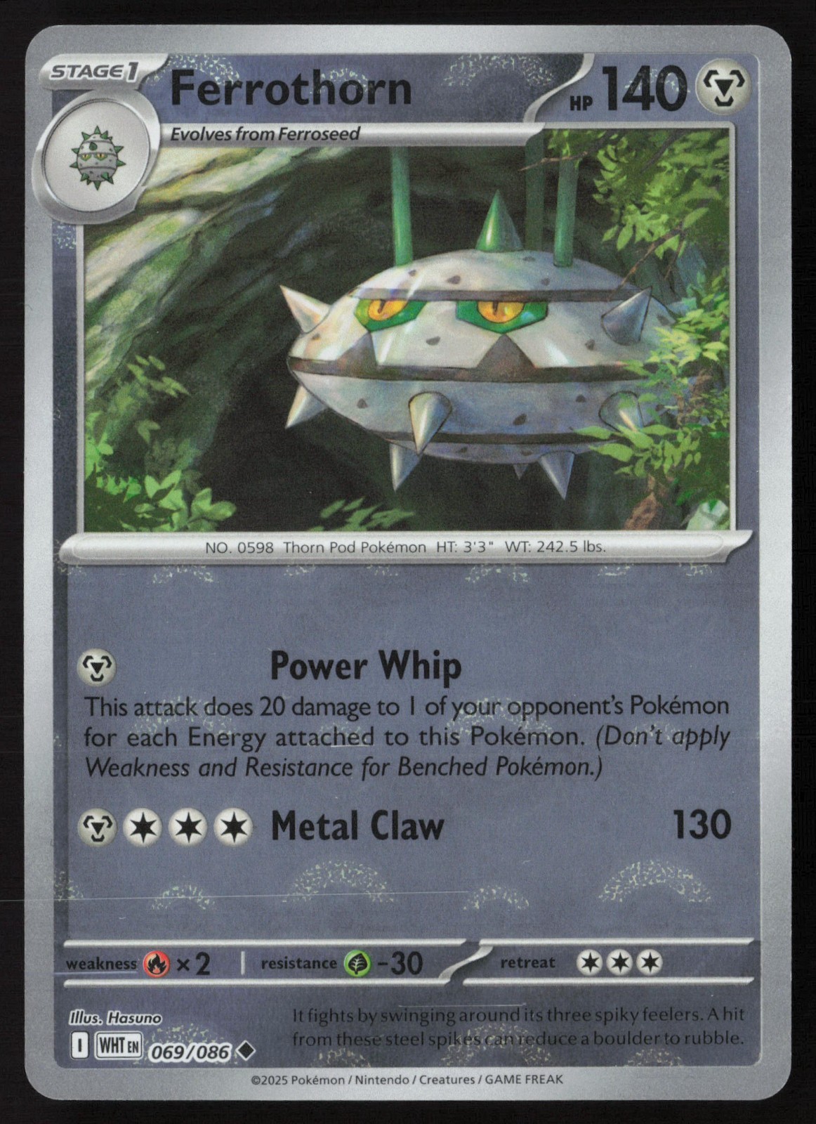 Ferrothorn 069/086 Poke Ball Reverse - White Flare - NM