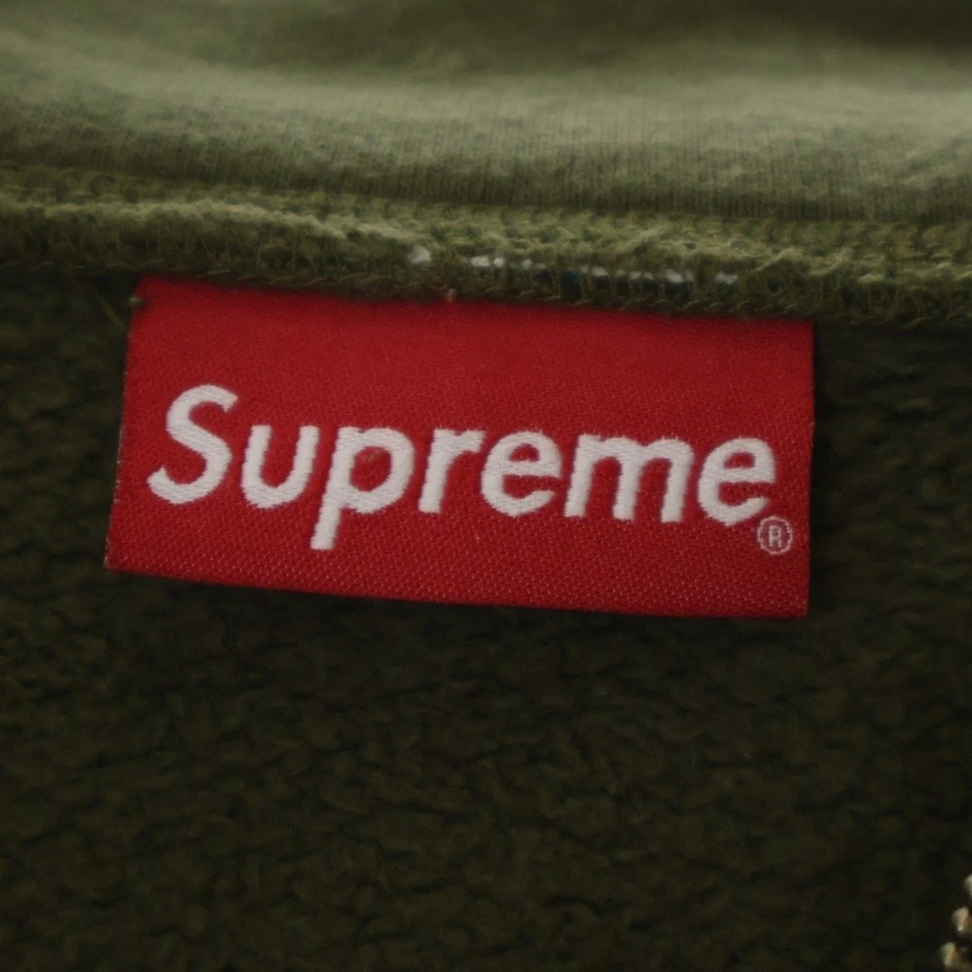 Felpa con cappuccio SUPREME 19aw Globe Zip Aoi Sangyo ricamo usata d2