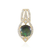 Cavill Damen AnhäNger Sterlingsilber 1,94Ct GrüN Opal Vergoldet Edel