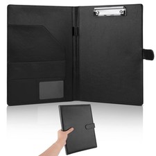 Multi Function Faux Leather Portfolio Binder w/ Clipboard Professional Padfolio