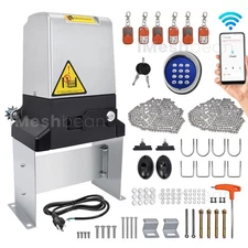 Smart Sliding Gate Opener W/IR Sensors APP Keypad 6 Remote Controls 550W 3100LBS