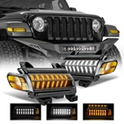 一对顺序 Led 转向信号灯挡泥板灯适用于吉普 JL JT SPORT 18-24