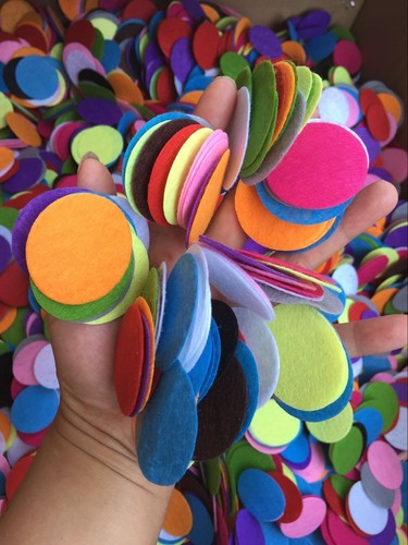 500PCS 1" Round Felt Circles Mixed Color Felt Pads for DIY & Sewing Crafts - Picture 2 of 8