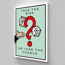TAKE THE RISK Quote Success Mindset Monopoly Game Motivation POSTER/CANVAS ed2