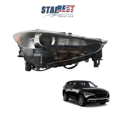 Headlight Projector Black Clear LED w/o AFS For 2017-2021 Mazda CX5 Right Side