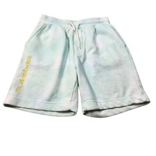 Quiksilver Youth Heather Shorts Size M 12 Fleece Shorts Drawstring Teal 04