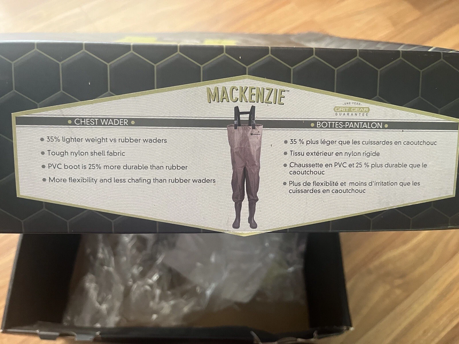 Hodgeman Mackenzie Mens Size 10 Nylon/PVC Cleat Chest Bootfoot Wader NIB