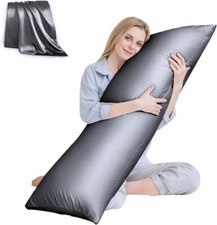 Body Pillow With Satin Pillowcase Cooling Body Pillows For Adults Long Pillow Fo