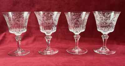 Baccarat Bologne Birds Water Glasses Wine Water Crystal Engraved Birds Parme