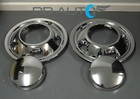 4pc Set Front Wheel Chrome Simulators w/ Center Caps for Dodge Ram 3500 Dually (For: Dodge Ram 3500)