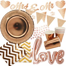 HOCHZEIT ROSEGOLD - METALLIC - Geschirr Deko ...