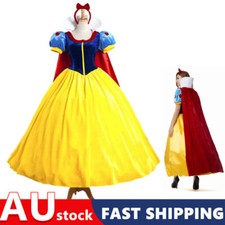 Adult Womens Snow White Dresses Cosplay Princess Book Week Costume Party Dress~