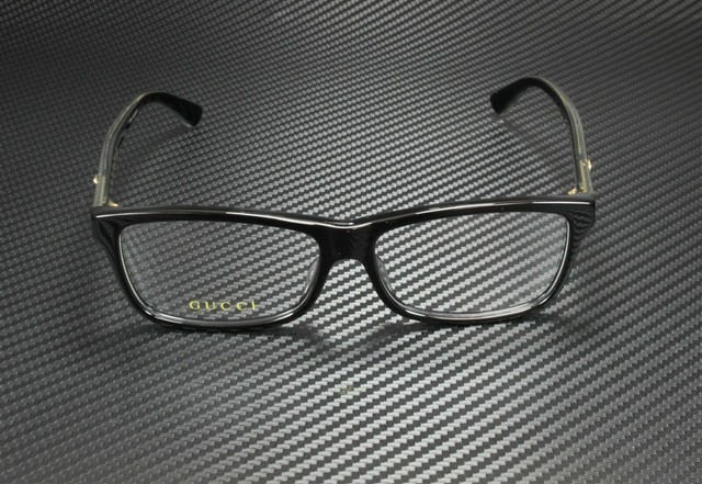 Gucci Gg0378oa 001 Eyeglasses Black Frame 55mm for sale online | eBay