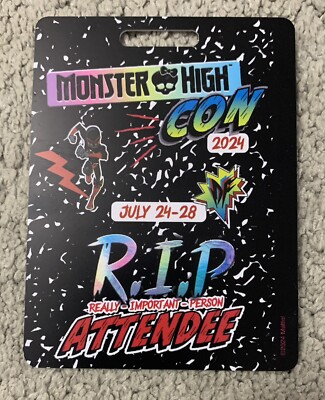 #ad Monster High Con SDCC 2024 RIP Attendee Badge Deadfast Ghoulia $9.99