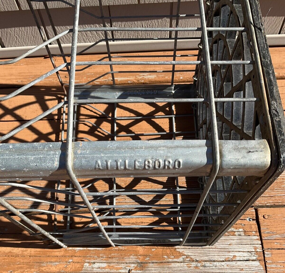 VINTAGE Milk Crate Steel Wire with Plastic Bottom | eBay