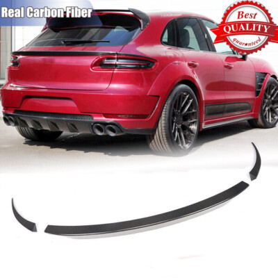 Fit For Porsche Macan SUV 2014-2017 Carbon Fiber Rear Middle Trunk Spoiler Wing