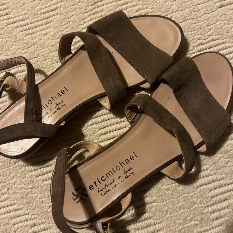 Eric Michael Suede Sandals 39 Espadrille