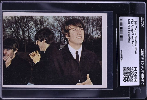 1964 Topps Beatles Color Ringo Paul John George Speaking #52 CGC AUTH