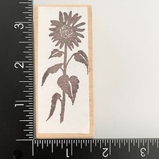 Endless Designs Sunflower Wood Mounted Rubber Stamp
