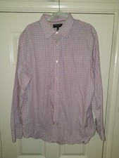 Banana Republic Non Iron Slim Fit Checkered Long Sleeve Button Up Shirt Men's XL