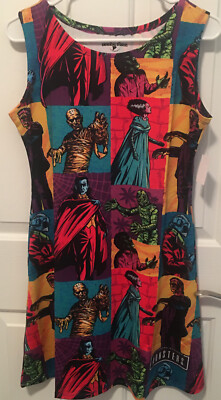 Universal Studios Monsters Adult Dress Juniors Size L Frankenstein Dracula Mummy