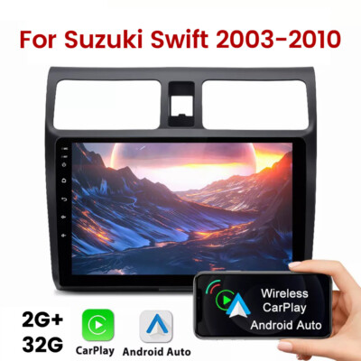 2+32GB Android 13 Für SUZUKI SWIFT III 2003-2010 Carplay Autoradio GPS NAVI SWC