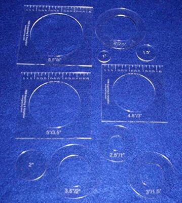10 Piece Nested Penny Rug Template Set 1/8'' Acrylic