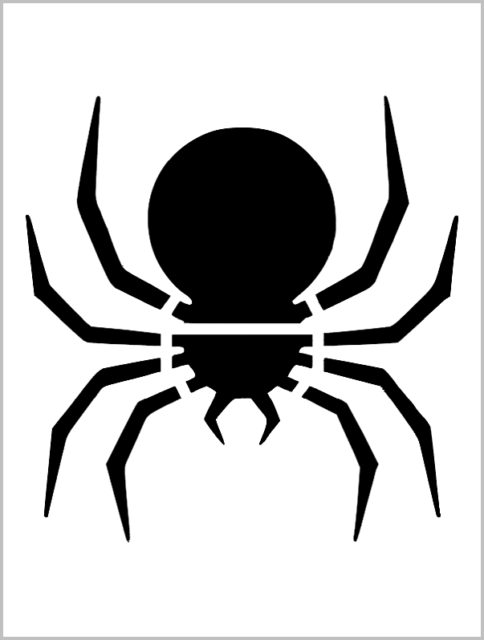 SPIDER Black Widow Halloween Holiday 8.5" x 11" Stencil Plastic Sheet NEW S723