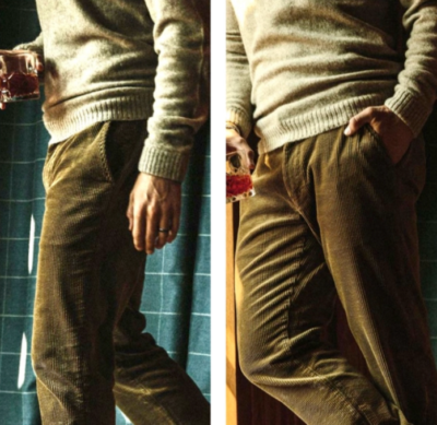 Peter Cofox Pantalons Droits Homme De Couleur Marron En Destockage