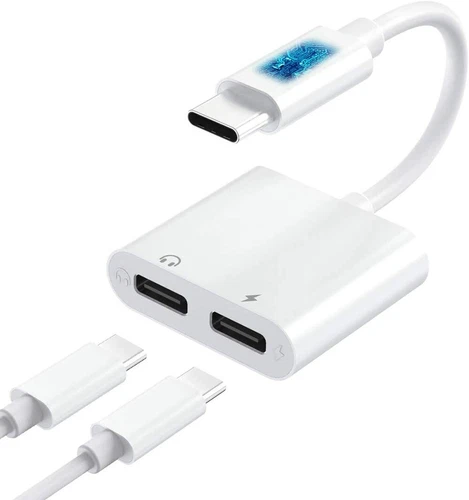 USB Typ C Dual 2 in 1 Typ C Splitter Audio Adapter Kopfhörer Laden und Musik 
