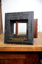 Antique Folding Bellows Camera Film Plate Holder wood box Vintage Kodak Eastman