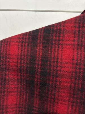 Vtg Bemidji Woolen Mills USA Plaid 100% Wool Shacket Coat Jacket