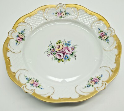 Lindner Küps Residenz Gold Speiseteller Essteller Teller flach Prunk 25cm RAR