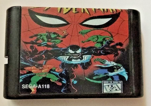 SPIDER-MAN SEGA GENESIS 1991 CIB complet avec manuel - JOLI ! EUR 28,94