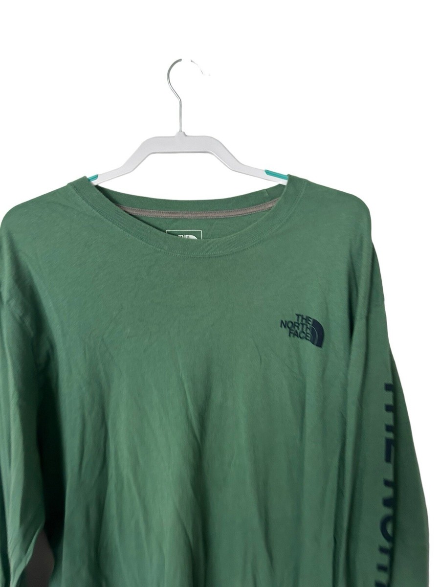 North Face sz XXL standard fit green crew neck t-shirt mens | eBay