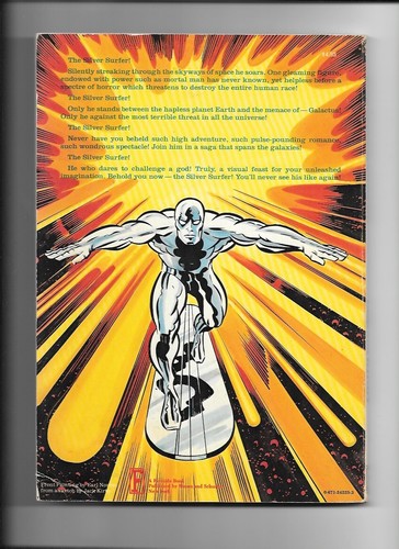 Fireside Book Series Silver Surfer CLASSIC GALACTUS PAINTED COVER by NOREM 1978 - Picture 2 of 3